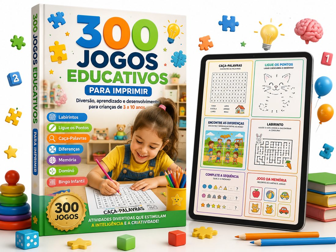 300 Jogos Educativos para Imprimir